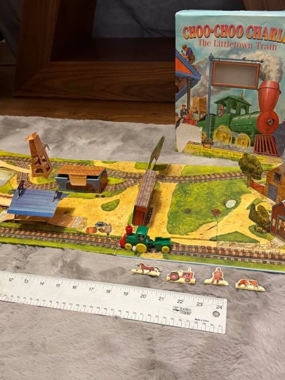 Vintage Choo-Choo Charlie The Littletown Train Pop-Up Play Village Wind-Up Toy